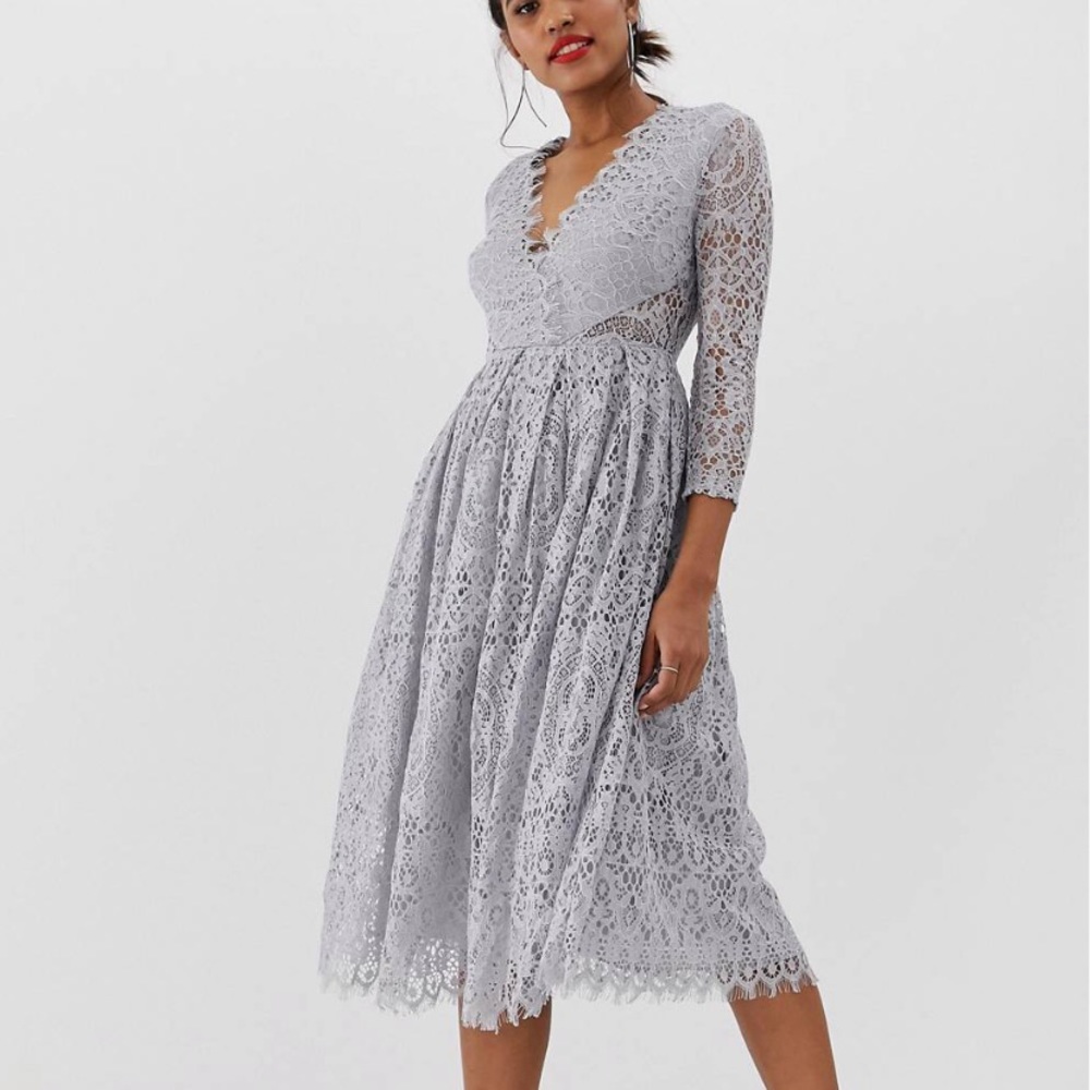 ASOS lace midi dress